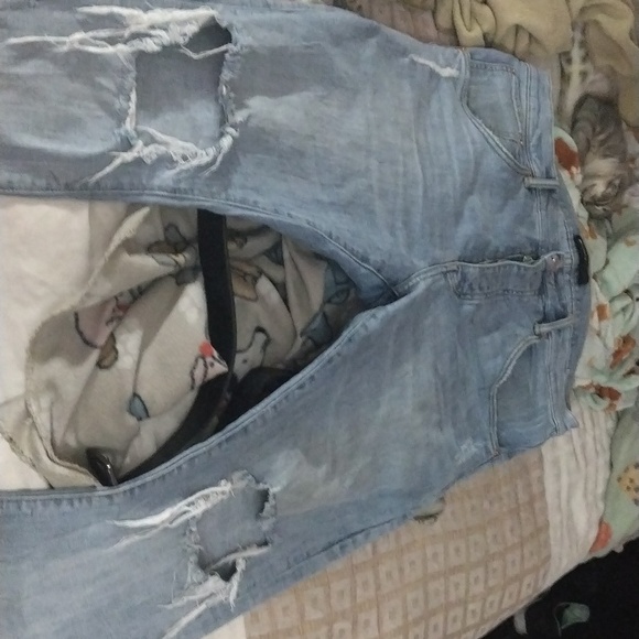 Men's purple brand jeans size 36x32 light blue faded